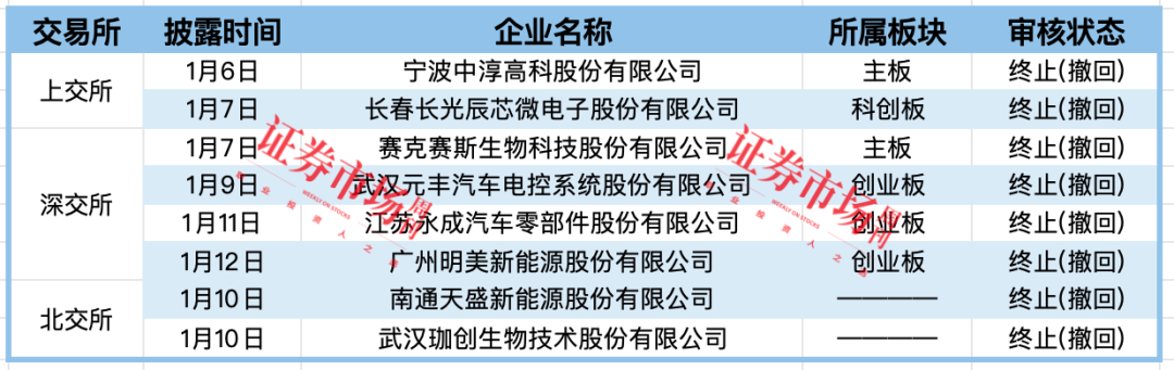 九游app入口：长光辰芯、赛克赛斯等8家IPO终止3家公司拿到注册批文(图3)
